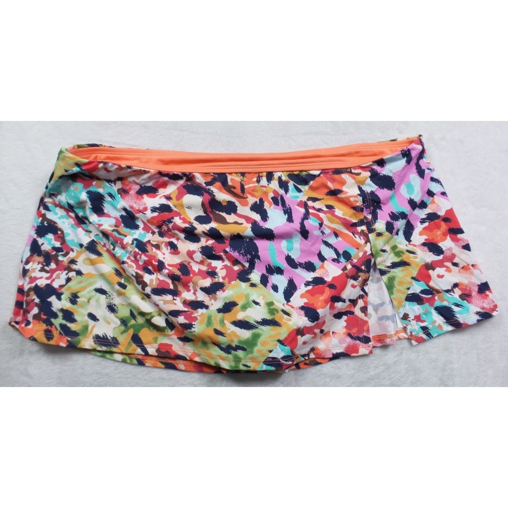BLEU Rod Beattie Bottom Womens 14 Multicolor Skirted Bikini Swim Stretch NWT